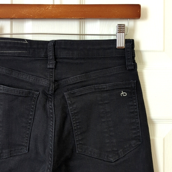 Rag & Bone Cate Classic Mid Rise Ankle Length Skinny Jeans No Fade Black 25 - Picture 13 of 15